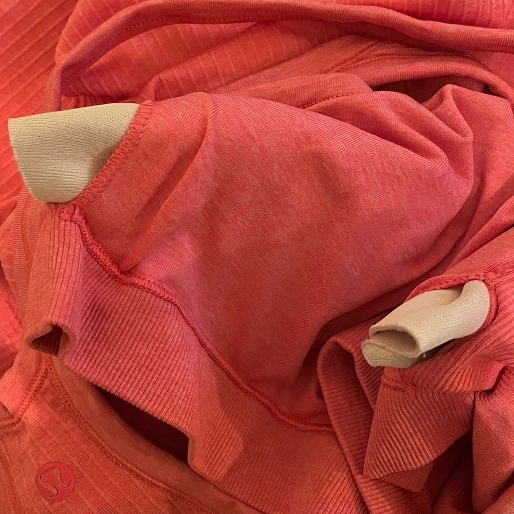 Lululemon Women's Blush Coral Pink Slim Racerback Ebb To Street Tank II Size 12 - Picture 7 of 8
